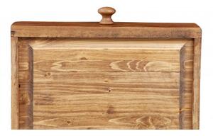 Tavolo scrittoio Country in legno massello di tiglio finitura noce L120xPR80xH80 cm. Made in Italy