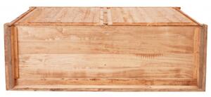Cassettiera Country in legno massello di tiglio finitura naturale L116xPR41xH100 cm. Made in Italy
