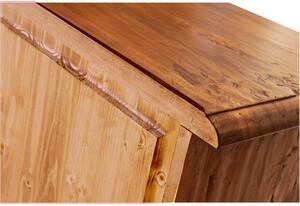 Cassettiera Country in legno massello di tiglio finitura noce L63xPR41xH120 cm. Made in Italy