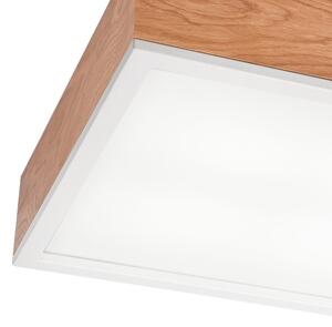 Plafoniera OAK SQUARE 4xE27/15W/230V 39x39 cm quercia/bianco