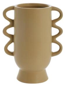 Suselle - Vaso Giallo In Ceramica Con Manici Decorativi