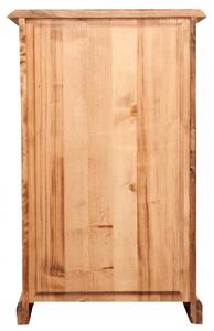 Cassettiera Country in legno massello di tiglio finitura naturale L63xPR41xH100 cm. Made in Italy