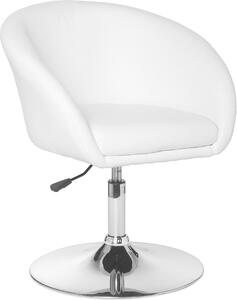 Amstyle Lift Design poltrona girevole poltrona look pelle bianco