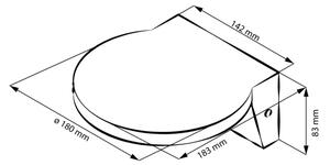 Applique a LED da esterno TESA LED/10W/230V IP54 nero