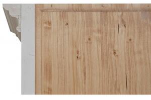 Credenza in legno massello di tiglio struttura bianca piano finitura naturale L100xPR38xH200 cm. Made in Italy