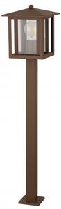 Paletto da Giardino Corten 80cm Acciaio INOX, Base E27 - Serie PILLAR Colore Corten