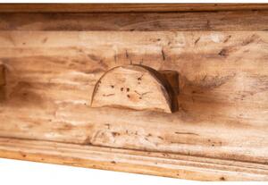 Attaccapanni mensola in legno massello di tiglio finitura naturale Made in Italy