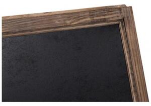 Lavagna da terra bifacciale con cornice in legno finitura anticata 50x6x95 cm