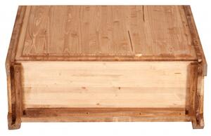 Piccola libreria Country in legno massello di tiglio finitura naturale L68xPR25xH98 cm. Made in Italy