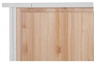 Piccola libreria Country in legno massello di tiglio finitura bianca anticata L68xPR25xH98 cm. Made in Italy