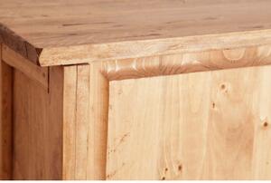 Vetrina Country in legno massello di tiglio finitura naturale L68xPR25xH130 cm. Made in Italy
