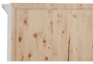 Vetrina Country in legno massello di tiglio finitura bianca anticata L109xPR36xH180 cm. Made in Italy