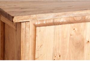 Vetrina Credenza Country in legno massello di tiglio finitura naturale L68xPR25xH130 cm. Made in Italy