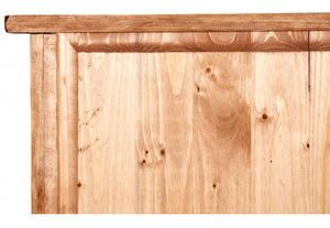 Vetrina Credenza Country in legno massello di tiglio finitura naturale L68xPR25xH130 cm. Made in Italy