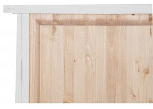 Vetrina Country in legno massello di tiglio finitura bianca anticata L68xPR25xH130 cm. Made in Italy
