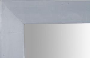 Specchiera a muro rettangolare in legno massello di tiglio finitura grigia L100xPR3xH200 cm Made in Italy