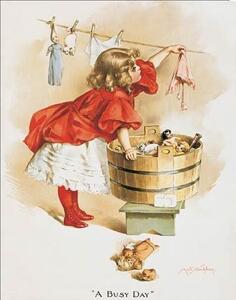 Targa in metallo Ivory Soap Girl Washing