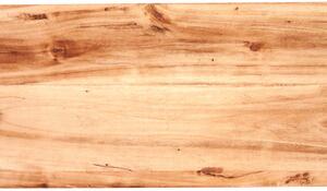 Attaccapanni a mensola in legno massello di tiglio finitura naturale L157xPR22xH25 cm. Made in Italy