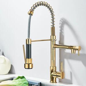 Rubinetto da cucina - A scomparsa - 1 bocca - Montaggio a 1 foro - Monocomando - Orientabile a 360° - Cartuccia in Vetroceramica - Cromo