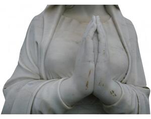 Madonna di Lourdes in marmo L62xPR45xH215 cm