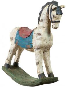 Cavallo a dondolo in ceramica dipinta L53xPR13,5XH55 cm