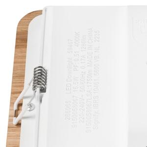 Lampada LED da incasso WOODY SPOT LED/17W/230V 3000K quercia 18,5x18,5 cm