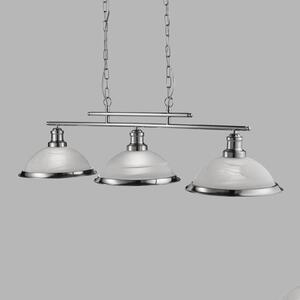 Searchlight Lampada sospensione Bistro, 3 luci, argento