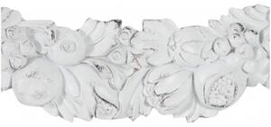 Fregio decorativo finitura bianca anticata L46xPR2,5xH16,5 cm
