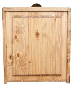 Porta Tv in legno massello di tiglio finitura naturale L120XPR65XH45 cm. Made in Italy
