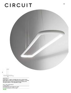 Perenz Sospensione a LED in stile moderno minimalista in metallo verniciato Circuit Metallo Bianco 3000k Luce Calda LED INTEGRATO 40W 1 Lampadina Lumen 3280