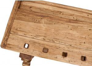 Porta Tv in legno massello di tiglio finitura naturale L120XPR65XH45 cm. Made in Italy
