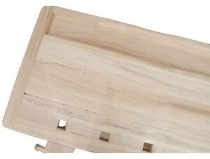 Porta Tv in legno massello di tiglio grezzo L120XPR65XH45 cm. Made in Italy