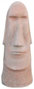 Statua Isola di Pasqua invecchiata in terracotta toscana 100% Made in Italy interamente Lavorata a Mano L45xPR40xH132 cm