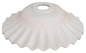Piatto paralume in ceramica bianca diam.30x9 cm