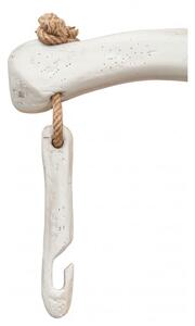 Giogo lampadario in massello di tiglio bianca anticata con paralume ondulato Made in Italy