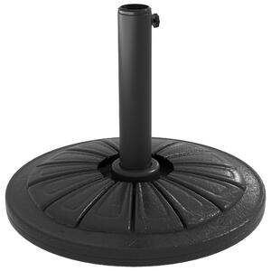 Outsunny Base per Ombrellone Rotonda Ø43cm da 13kg in Cemento per Pali da 38mm e 48mm, Nero|Aosom