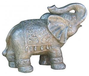Elefante in resina finitura oro anticato L25xPR48xH40 cm