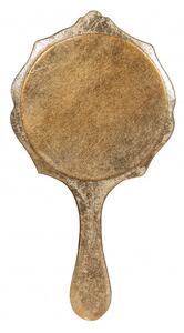 Specchiera a mano in legno finitura foglia oro anticato L15xPR1,5xH29 cm Made in Italy
