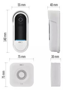 Campanello video wireless GoSmart 5V 3xAA IP65 Wi-Fi Tuya con sensore movimento