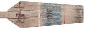 Attaccapanni da parete a forma di remo in legno massello L116,5XPR6,5XH15 cm