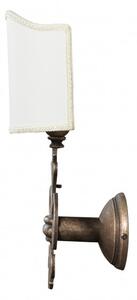 Lampada applique da muro style fiorentino in fusione di ottone invecchiato L21XPR17XH38 cm Made in Italy