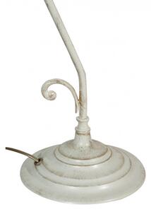 Lampada da tavolo style Liberty in fusione di ottone patinato in bianco invecchiato L22XPR15XH38 cm Made in Italy