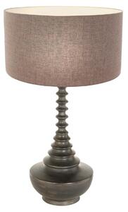 Anne Lighting - lampada da tavolo - Bois - nero - legno lino - Ø 40cm - E27 - 3761ZW