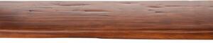 Mensola da parete in legno massello di tiglio finitura noce 120x22x22 cm Made in Italy