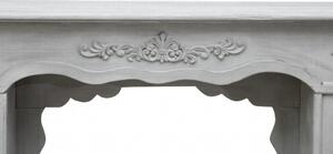 Cornice camino in legno finitura grigio anticata L130xPR29,5xH98 cm