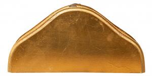 Mensola a muro in legno finitura foglia oro anticato L43xPR21xH39 cm Made in Italy