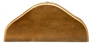 Mensola a muro in legno finitura foglia oro anticato L50xPR24xH40 cm Made in Italy
