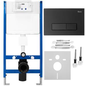 Supporto set da incasso per vasi WC con bottone H Black