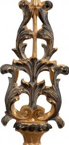 Fregio in legno finitura foglia oro anticato e nero Made In Italy