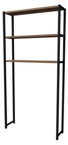 Mobile Coprilavatrice Stile Industrial 70x21x150 Con 3 Ripiani Ida Rovere